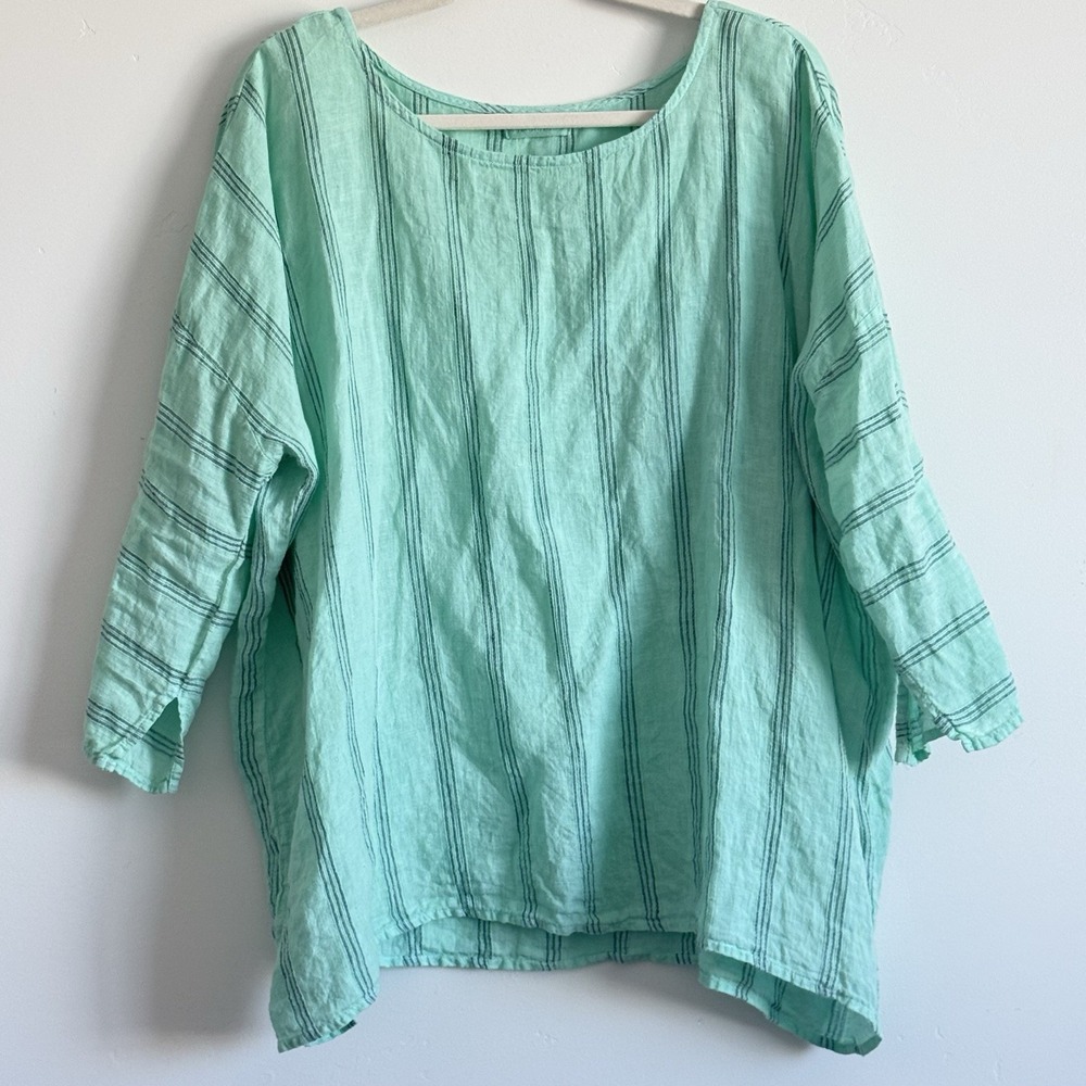 CP SHADES linen Top Lagenlook asymmetric hem Coastal Beach Boho Women S oversize